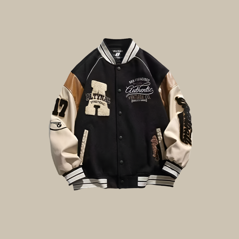 Drune | Trendy Übergroße Weinlese Baseballjacke Für Herren