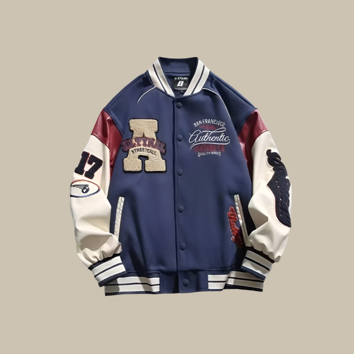 Drune | Trendy Übergroße Weinlese Baseballjacke Für Herren