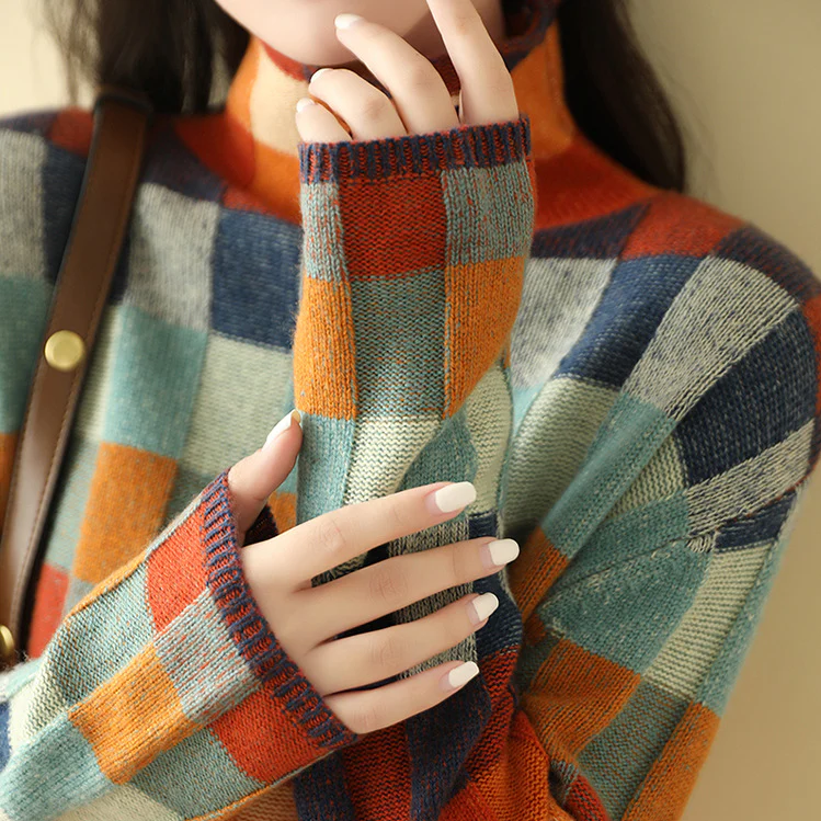 Drune | Wollpullover Stehkragen Stylischer Look Für Frauen