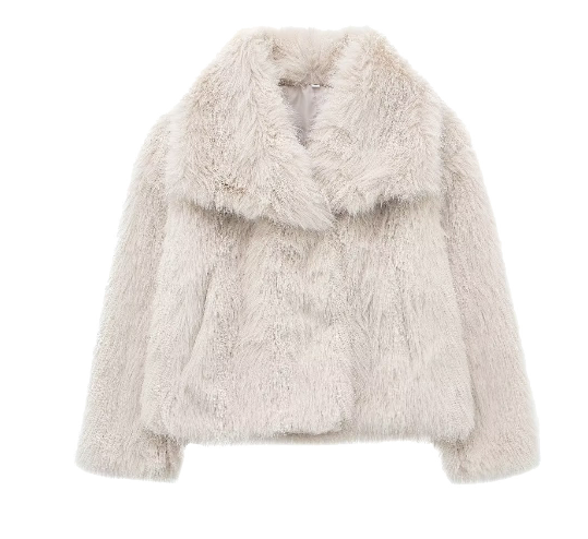 Drune | Kunstfelljacke - Kuscheliger Teddy Mantel Warm Weich Beige