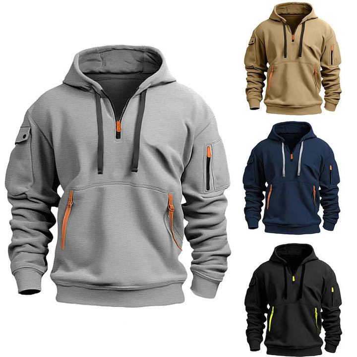 Drune | Herren Sweatshirt mit Kapuze und Taschen
