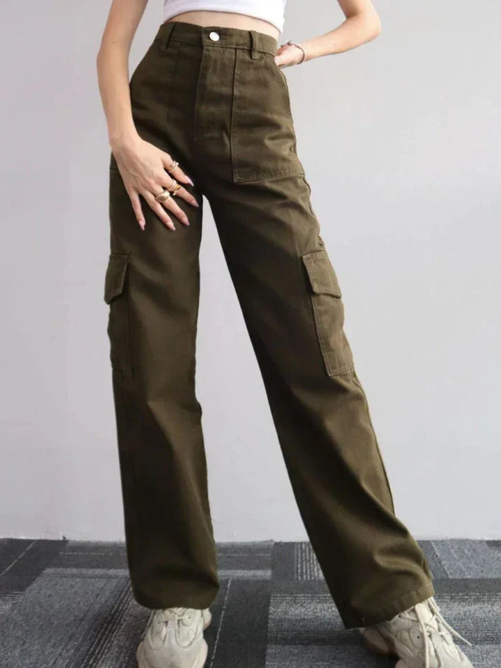 Drune | Stylische Cargohose Damen mit Taschen und Bequemer Passform