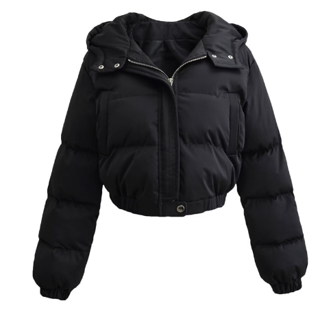 Drune | Cropped Puffer Winterjacke - Langarm