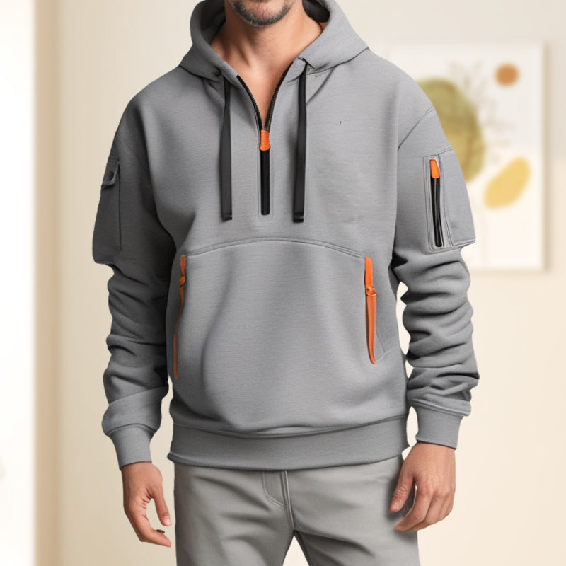 Drune | Herren Sweatshirt mit Kapuze und Taschen