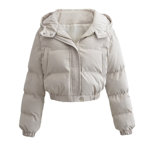 Drune | Cropped Puffer Winterjacke - Langarm