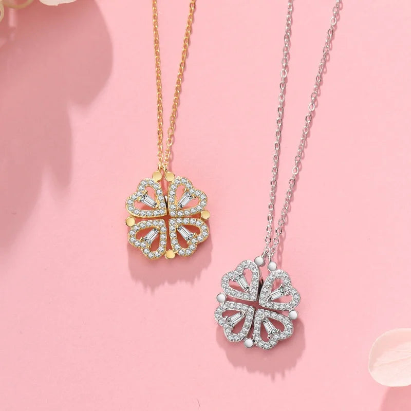 Drune | Kleeblatt Herz Necklace