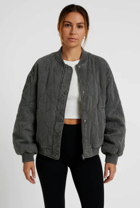 Drune | Oversized gesteppte Jacke - Bomberstil