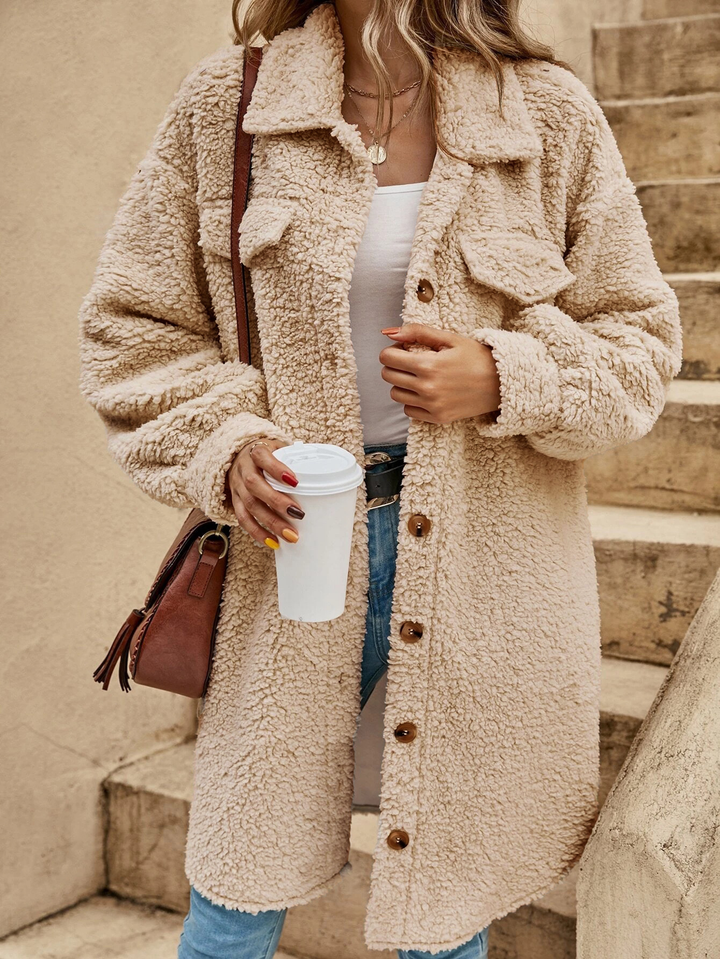 Drune | Teddy-jacke mit Taschen Sherpa Weich und Warm