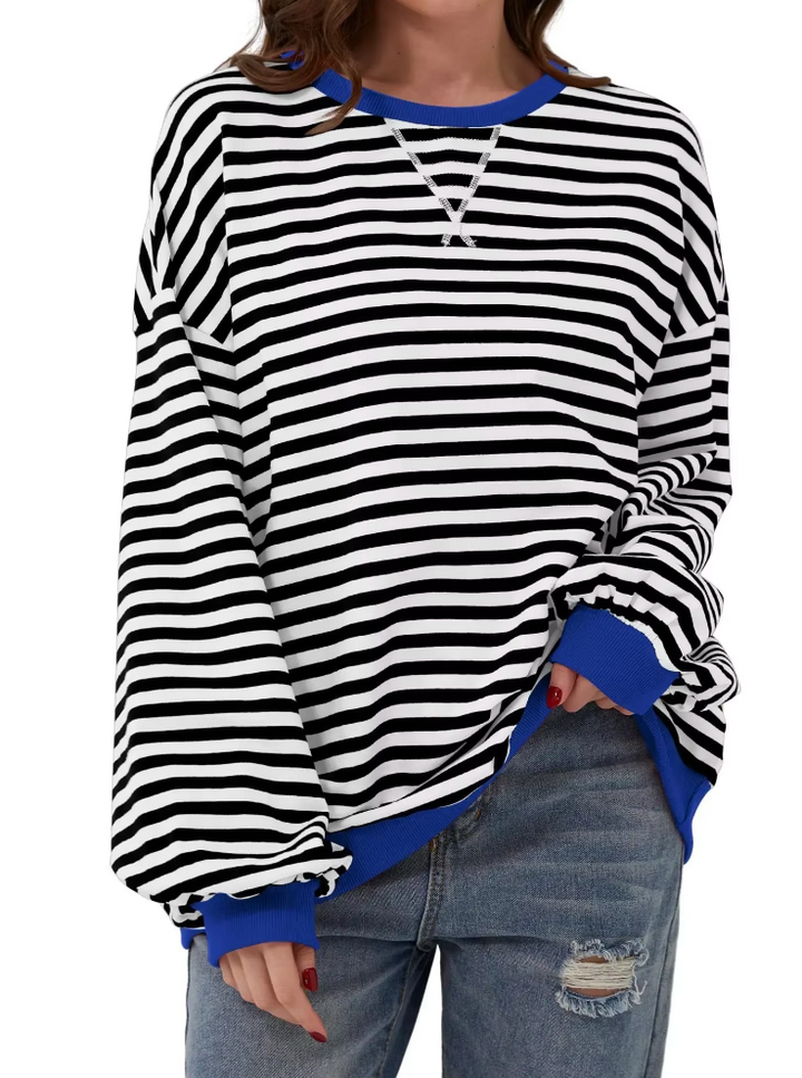 Drune | Lässiges Gestreiftes Sweatshirt Weich und Stilvoll Perfekt für Entspannte Tage