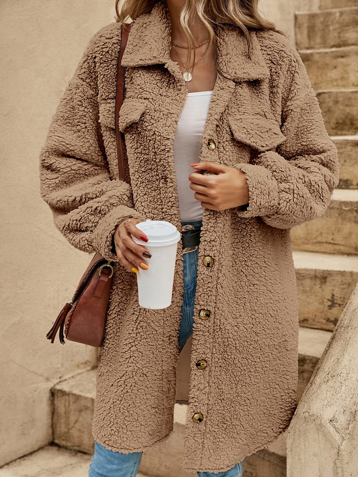 Drune | Teddy-jacke mit Taschen Sherpa Weich und Warm