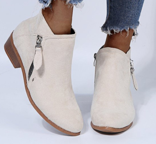 Drune Stiefeletten | Damenstiefelette mit Reißverschluss und hochwertigem Fußbett
