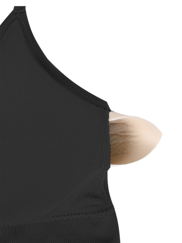 Drune | 3er Pack Damen Sport Bh Gepolstert Crisscross Yoga Bh Nahtlos Mittel Impact Fitness Activewear