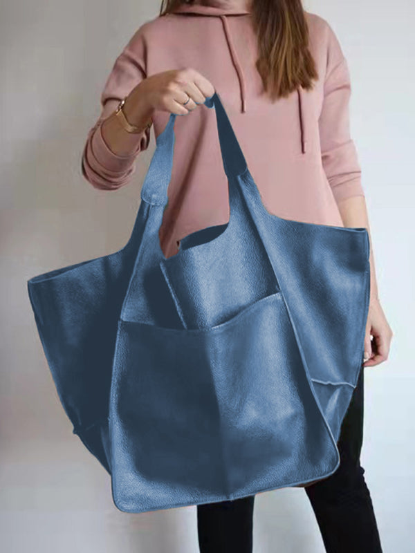 Drune | Einfach Große Tasche Weiches Leder Große Kapazität Ein Schulter Tragbare Tote Tasche