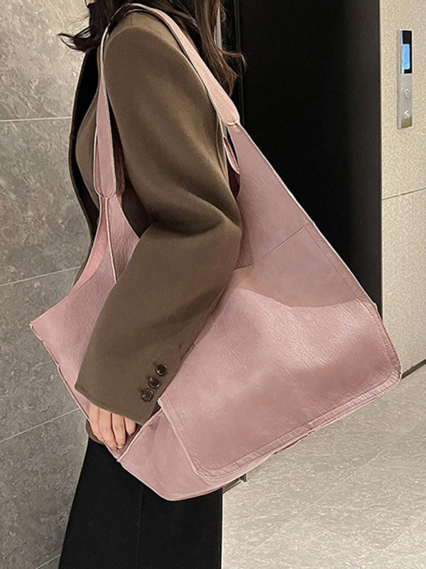 Drune | Einfach Große Tasche Weiches Leder Große Kapazität Ein Schulter Tragbare Tote Tasche