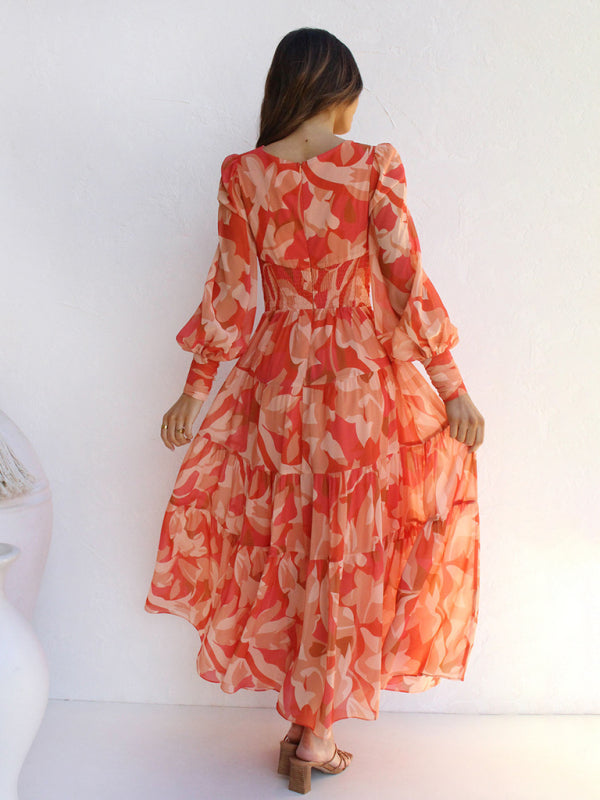 Drune | Strahlendes Langarm-Maxi-Kleid