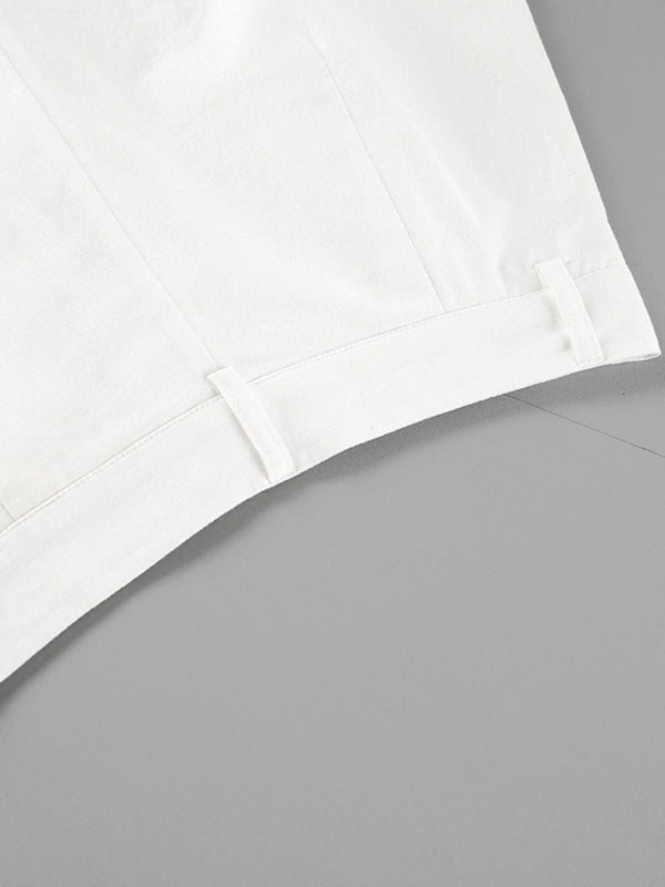Drune | Anzugweste Anzug Damen Sommer Lässig Ärmellose Weste Shorts Zweiteiliges Satz