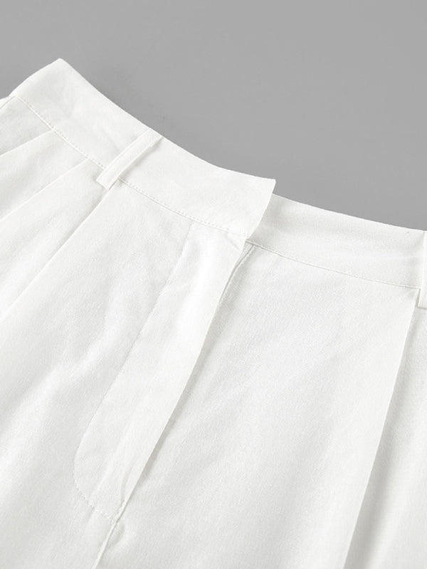 Drune | Anzugweste Anzug Damen Sommer Lässig Ärmellose Weste Shorts Zweiteiliges Satz