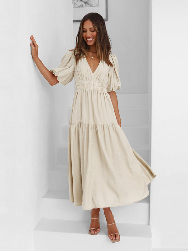 Drune | Maxikleid mit Puffärmeln