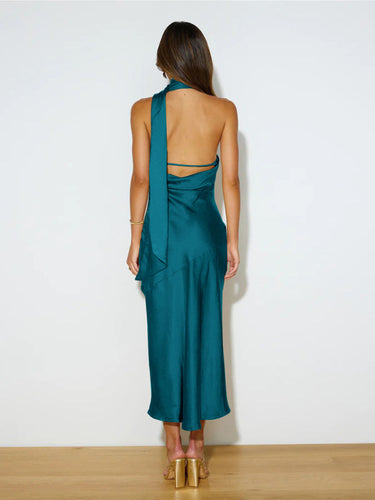 Drune | Vibrant Halter-Midi-Kleid