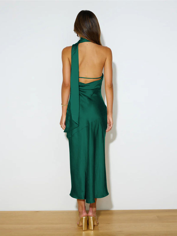 Drune | Vibrant Halter-Midi-Kleid