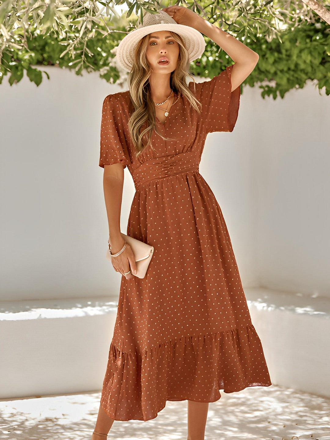 Drune | Gewickeltes Maxikleid Mit Gürtel