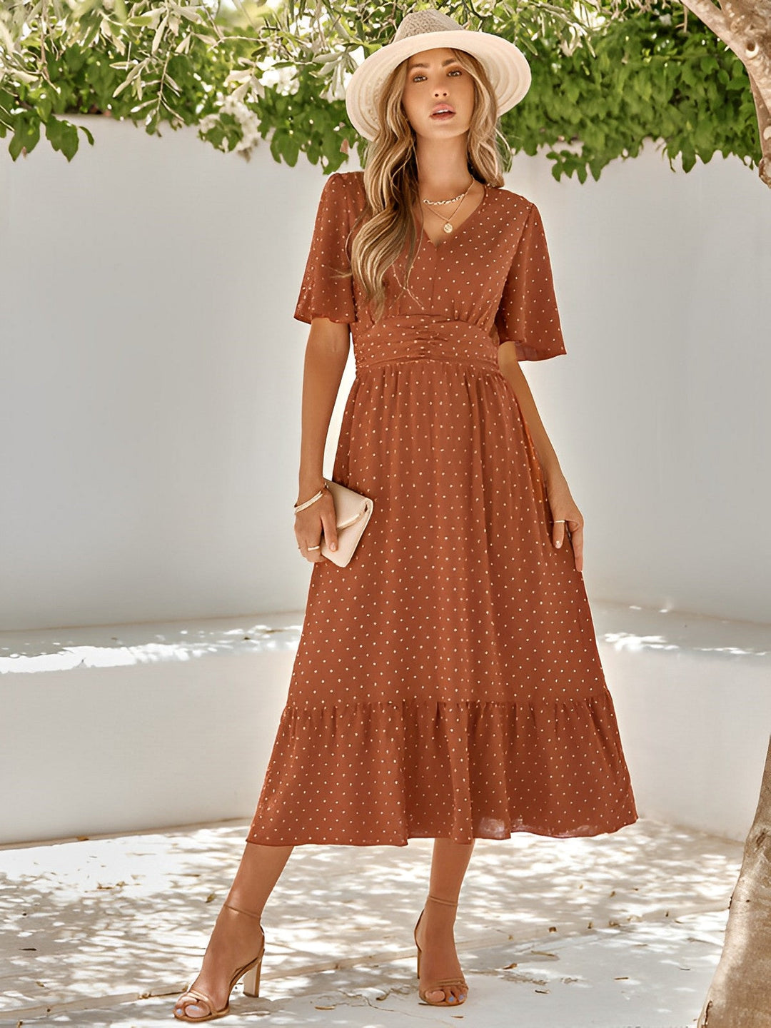Drune | Gewickeltes Maxikleid Mit Gürtel
