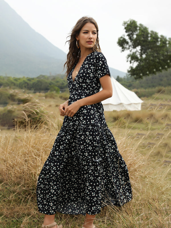 Drune | Blumen Bohemian Kleid