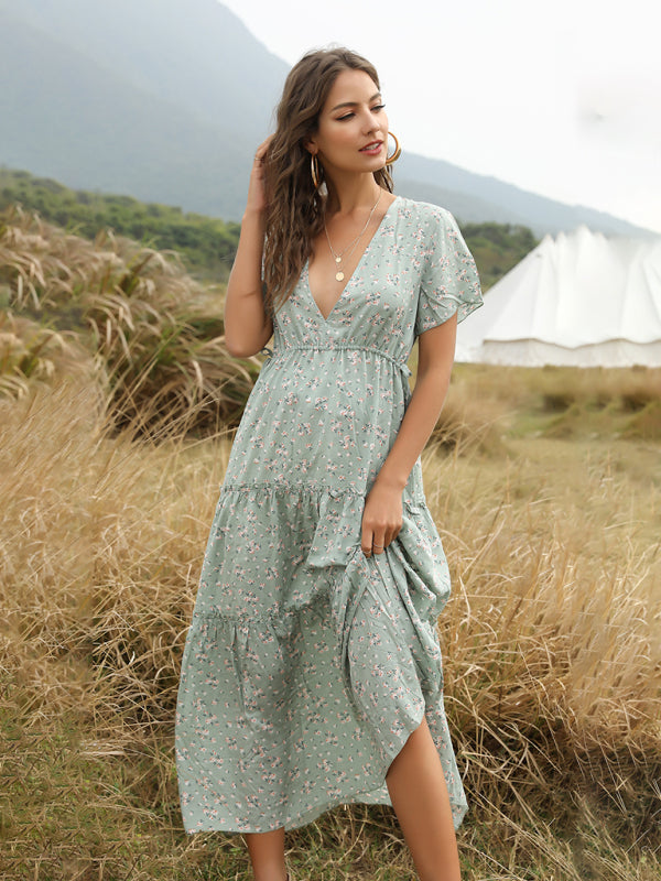 Drune | Blumen Bohemian Kleid