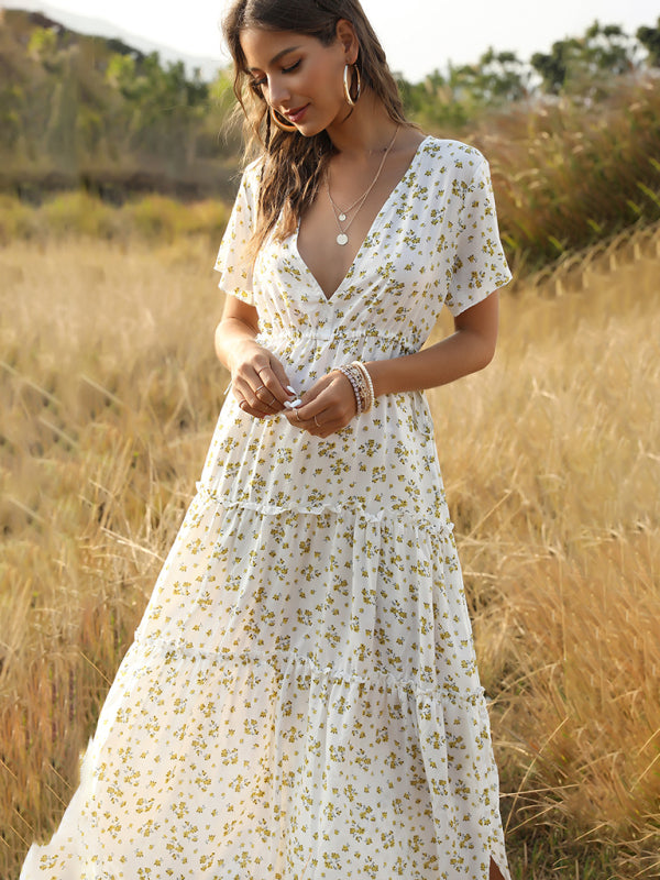 Drune | Blumen Bohemian Kleid
