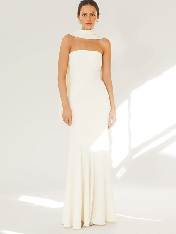 Drune | Wickelsaum Schal Kleid