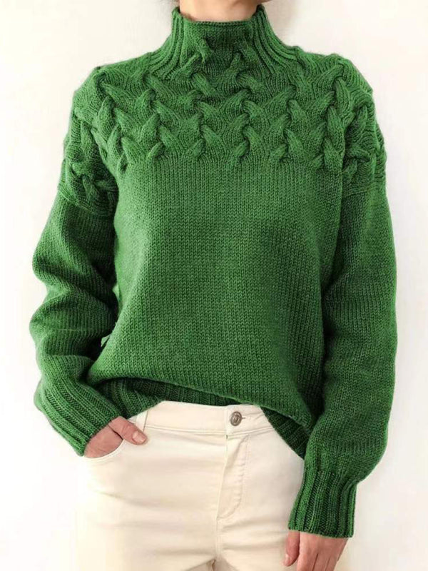 Drune | Unifarbener Strick Cashmere Rollkragenpullover Ideal für den Winter