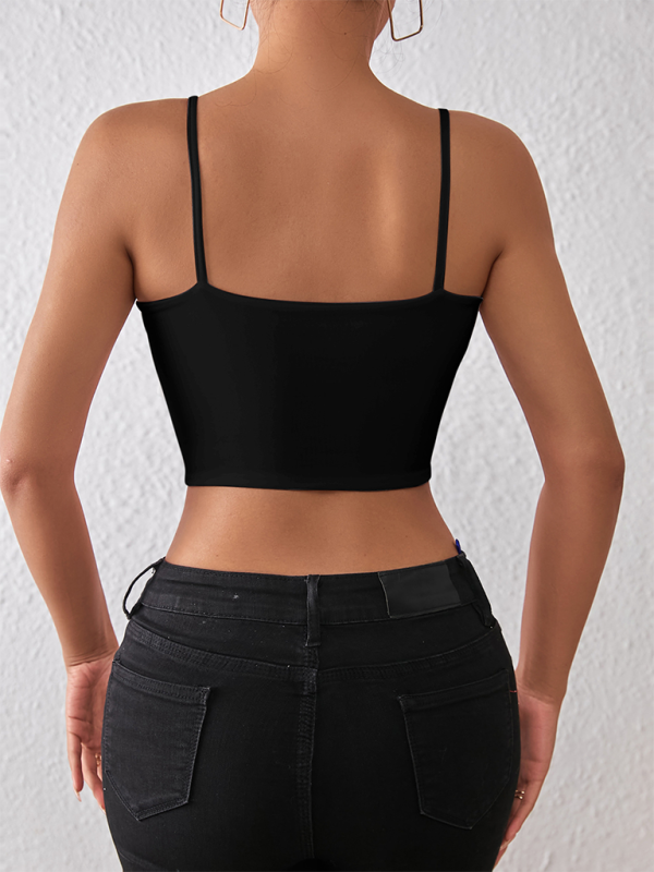 Drune | Frühling und Sommer sexy bauchfreies Spaghetti-Top