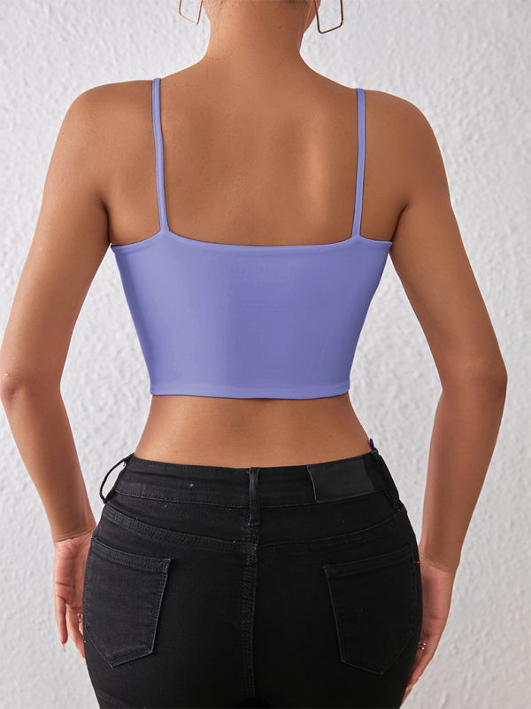 Drune | Frühling und Sommer sexy bauchfreies Spaghetti-Top