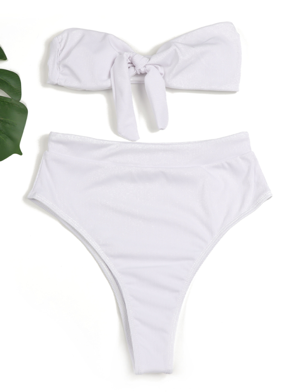 Drune | Damen Hochtailliertes Bikini Röhrenoberteil Badeanzug