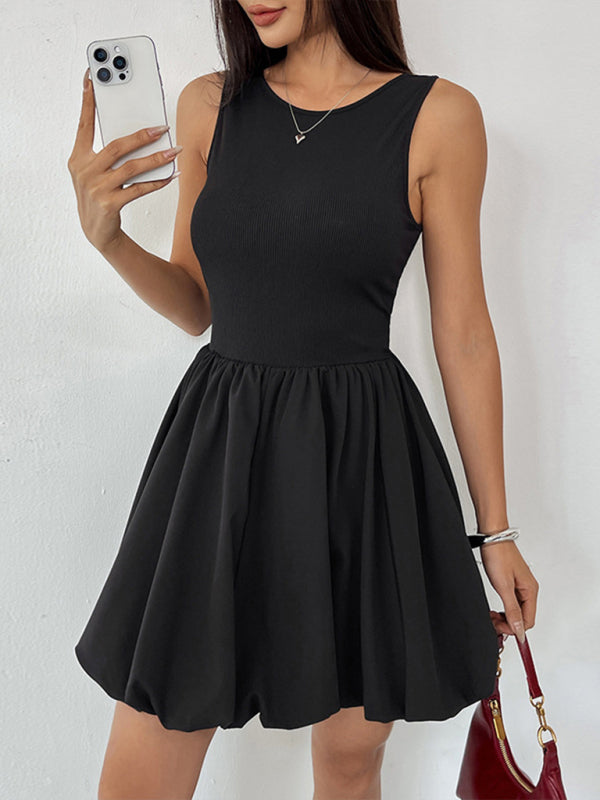 Drune | Neues Ärmelloses Blumiger Minikleid Weste Kleid