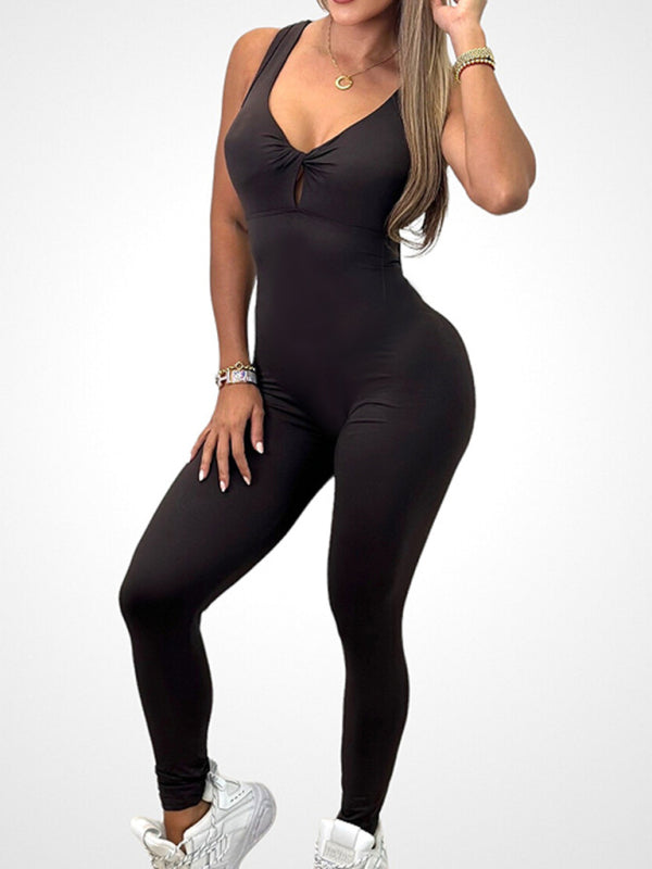 Drune | Damen sexy rückenfreies Yoga Fitness Overall