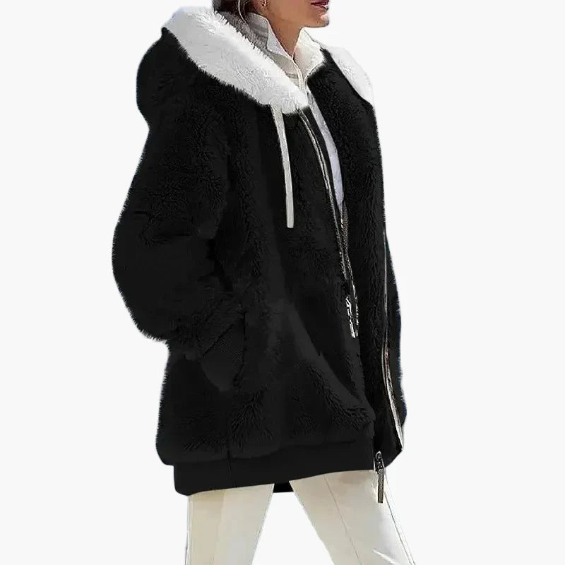 Drune | Winter Kapuzenjacke im Streifen-Design - Modische Freizeitjacke für kalte Tage