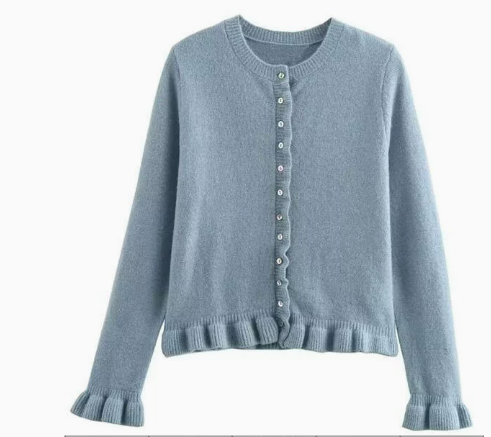 Drune - Schicker Herbst-Cardigan mit Rüschen für Frauen