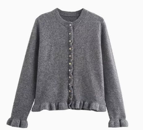 Drune - Schicker Herbst-Cardigan mit Rüschen für Frauen