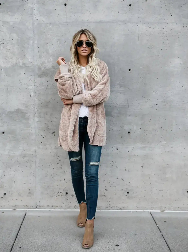 Drune | Warme Teddy Fleecejacke