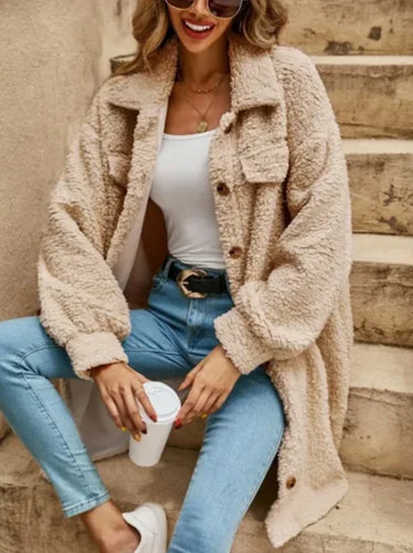 Drune | Übergroßer Damen-Teddy-Mantel Winter