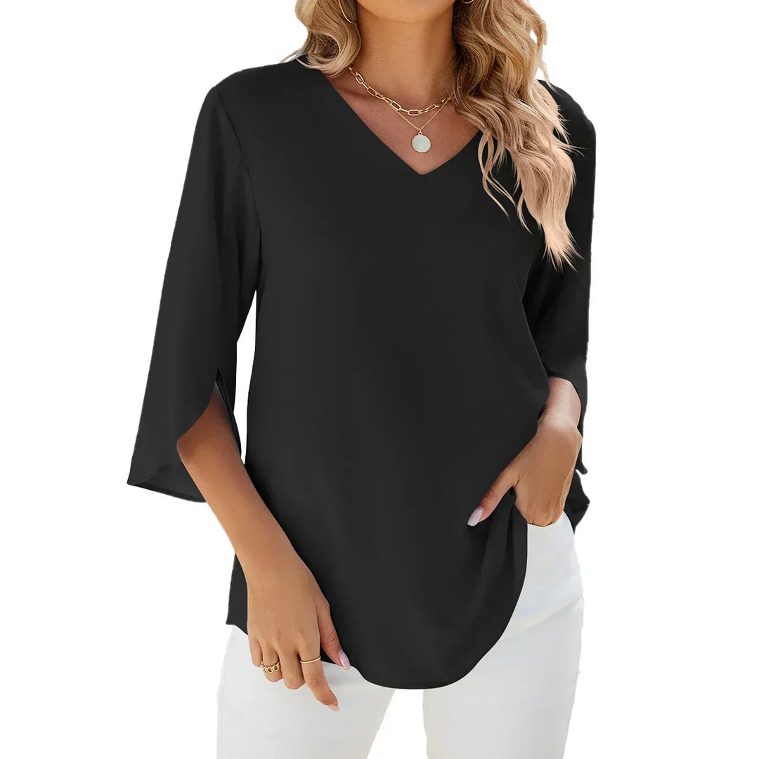 Drune | Bluse Mit V-Ausschnitt – Elegante Und Vielseitige Wahl Für Jeden Anlass