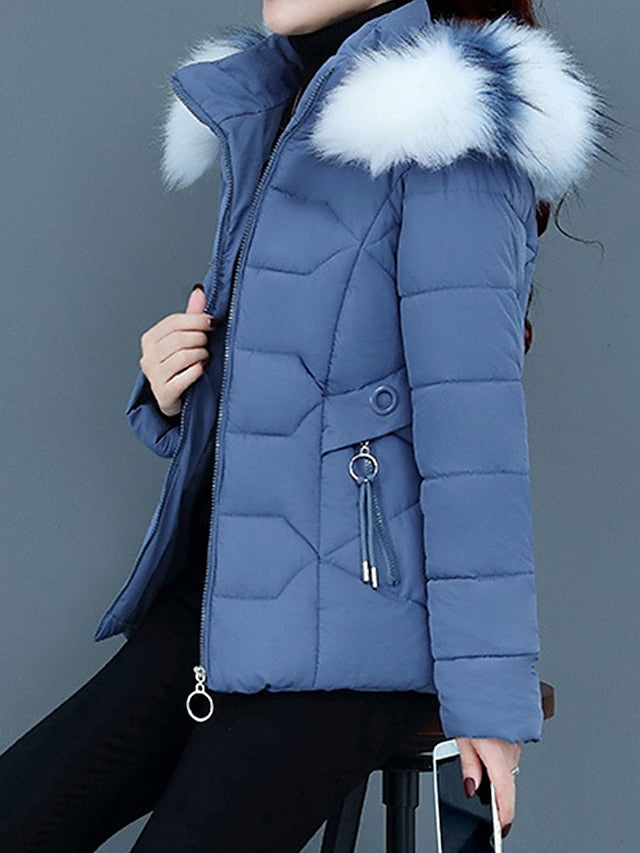 Drune | Stilvolle Winterjacke damen mit Fellkragen