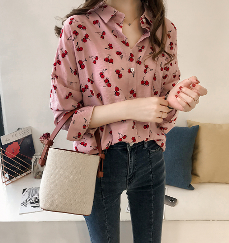 Drune | Mode Kirschen Bluse