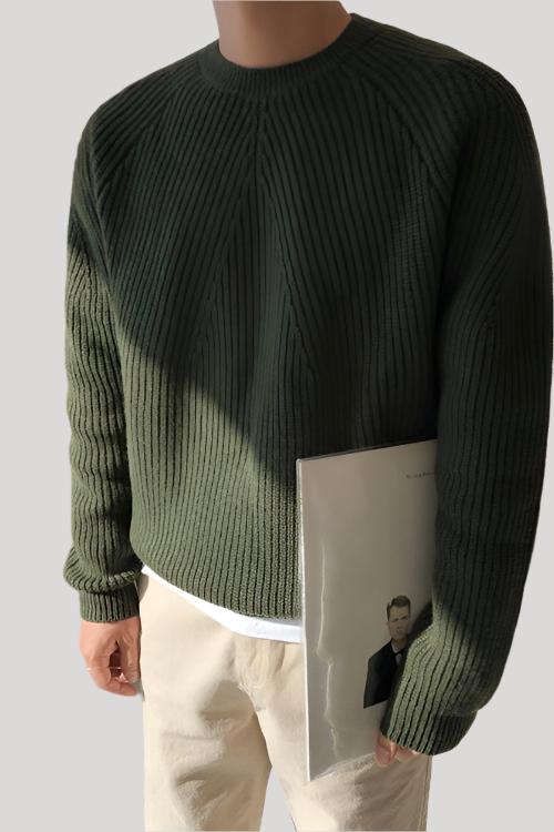 Drune | Eleganter gerippter Pullover für Männer