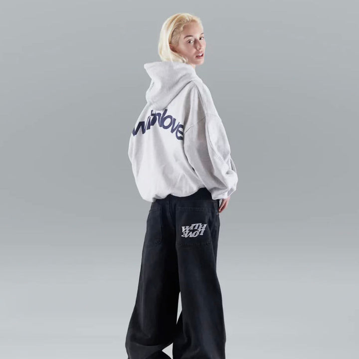 Damen Übergröße Kapuzenpulli