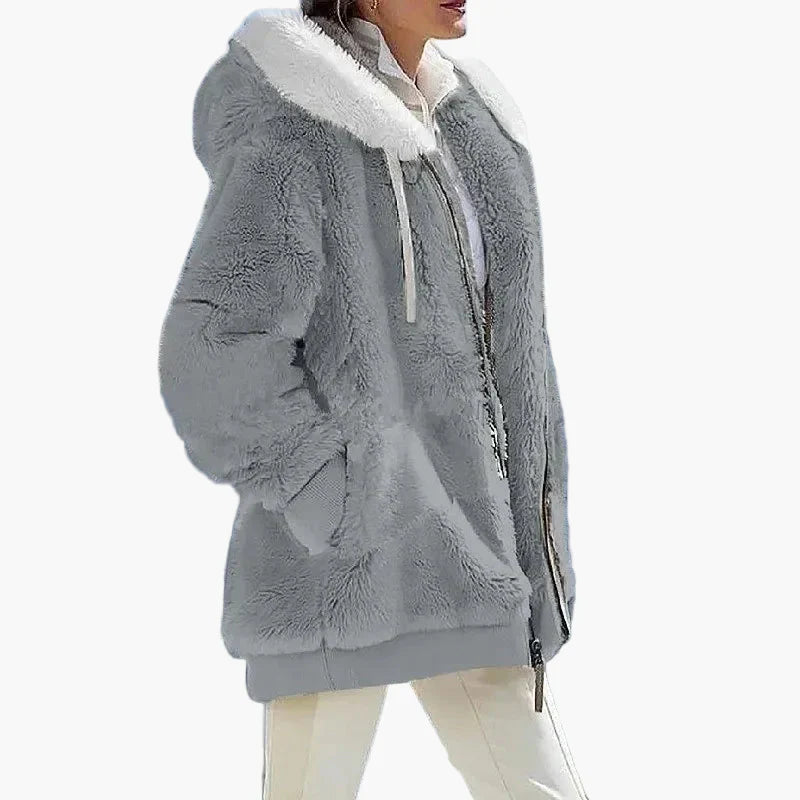 Drune | Winter Kapuzenjacke im Streifen-Design - Modische Freizeitjacke für kalte Tage