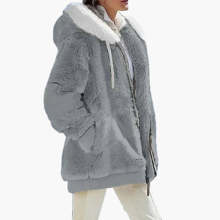 Drune | Winter Kapuzenjacke im Streifen-Design - Modische Freizeitjacke für kalte Tage