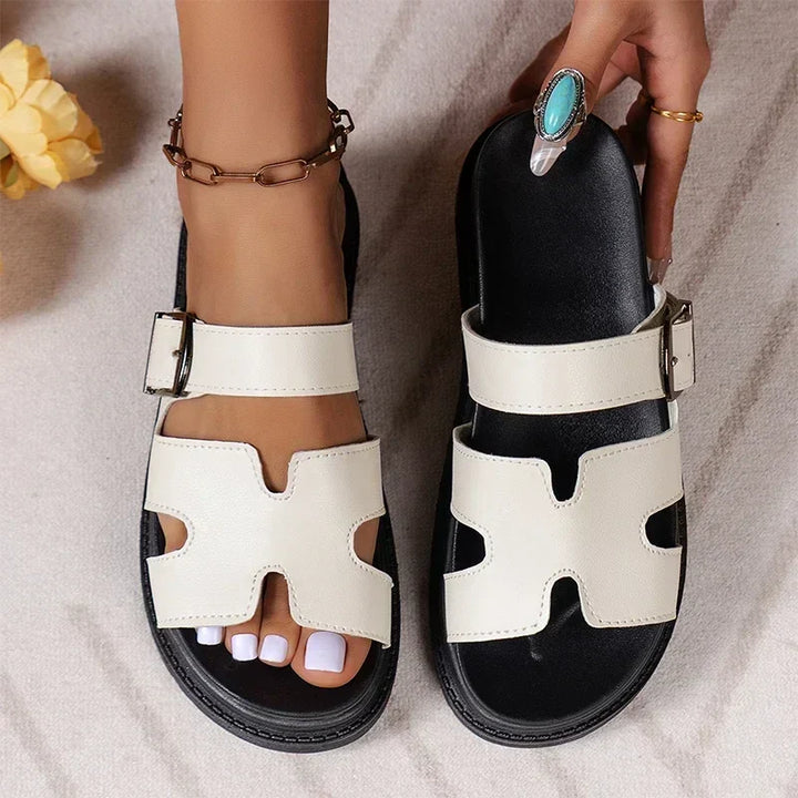 Sommerliche Slingback-Sandalen mit Rom Ausstrahlung