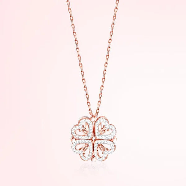 Drune | Kleeblatt Herz Necklace
